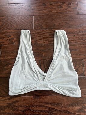 SKIMS Sage Green Wireless V‑Neck Bralette